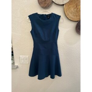 Halogen sleeveless blue sheath dress in size XXS